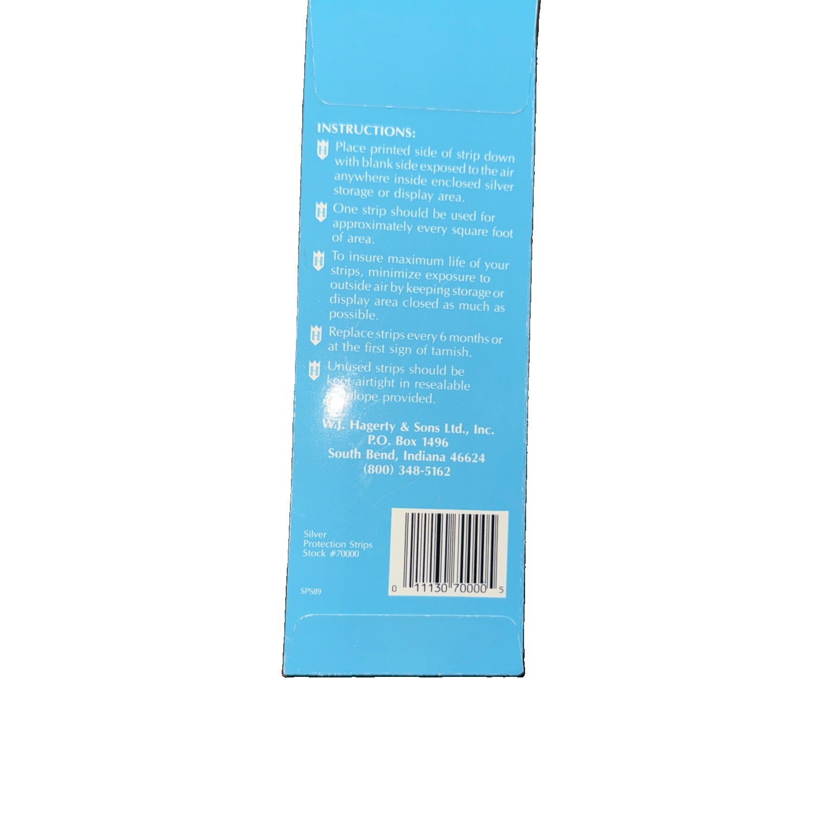 Hagerty No Scent Silver Neutralizes Tarnish Non-Toxic Protection Strip 2 x 7 in.