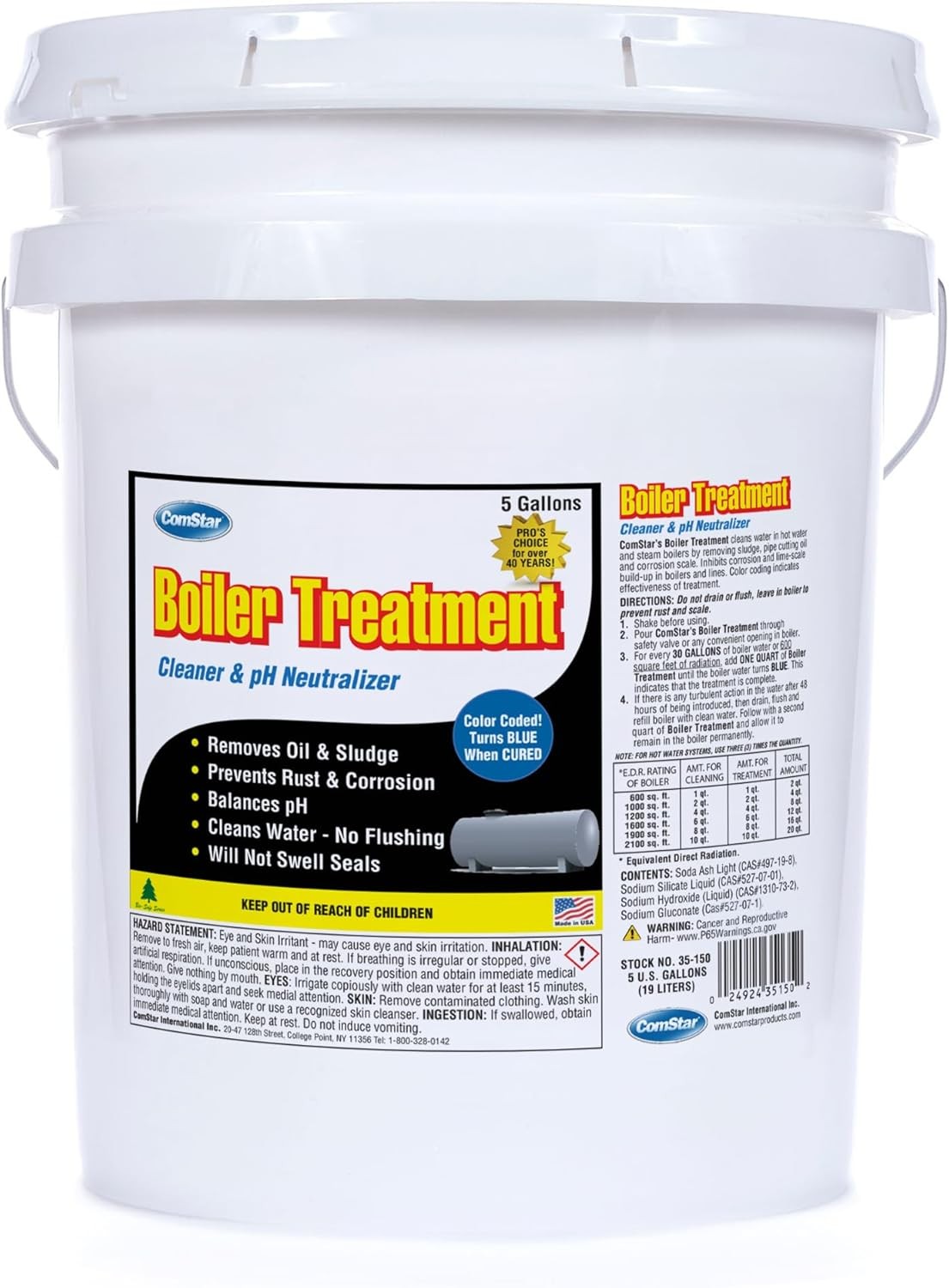 ComStar Boiler Treatment 5 Gal Boiler Water Cleaner & pH Neutralizer