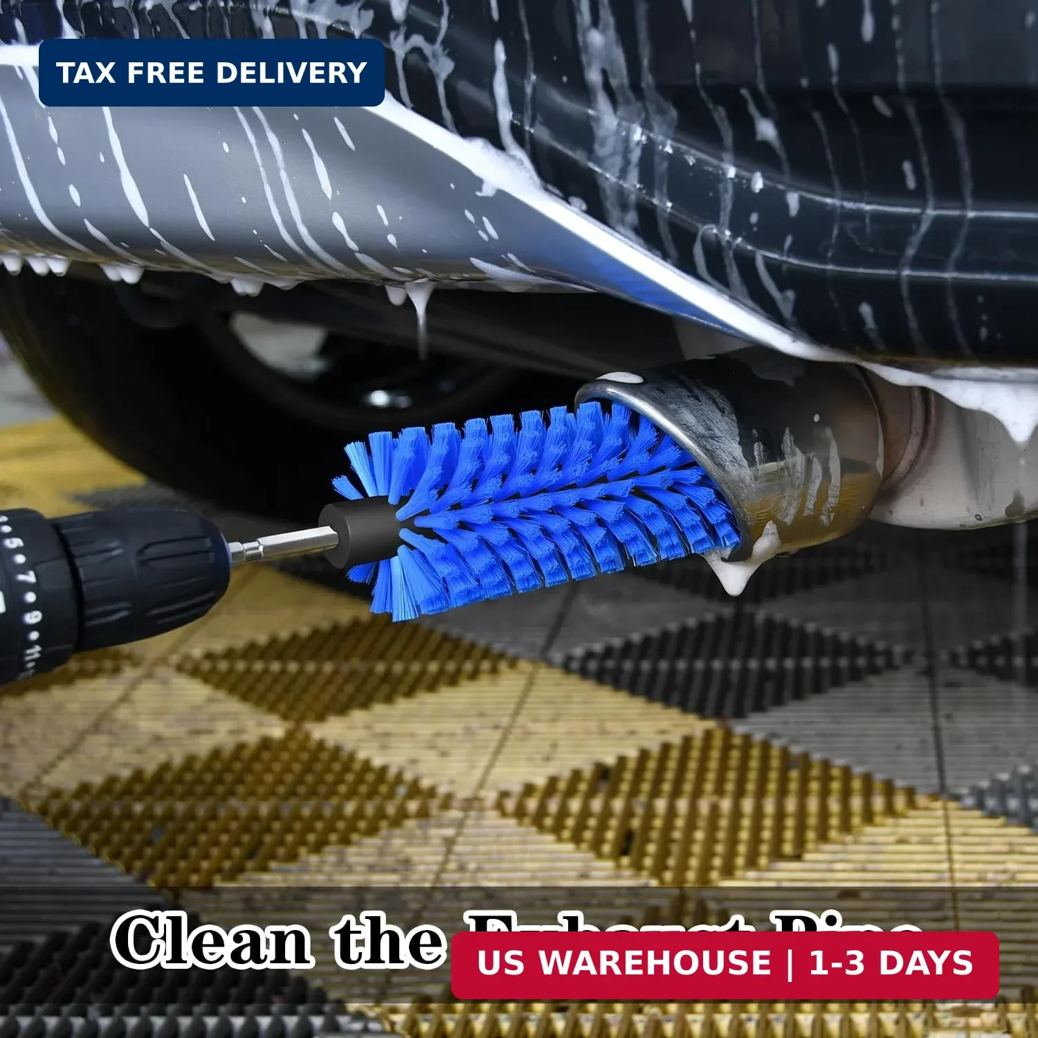 Drill Brush for Car Wheel and Bottle, Highly Dense and Durable Car Cleaning Brus