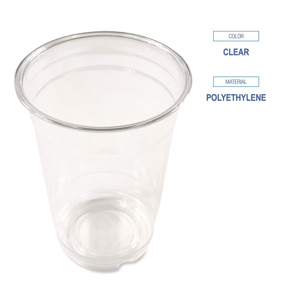 Boardwalk PET14PK 14 oz. Plastic PET Cups – Clear (50/Pack) New