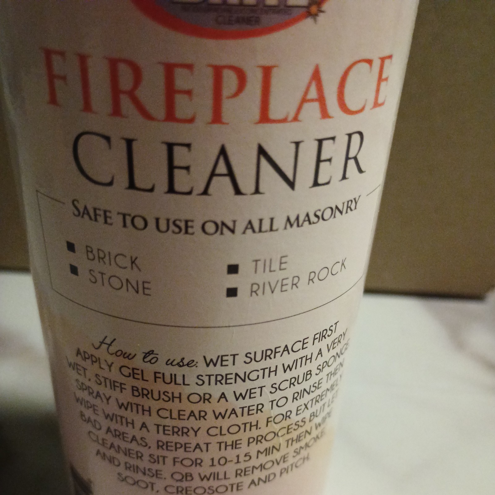 Quick n Brite Fireplace Cleaner 16oz NON TOXIC BIODEGRADABLE NO HARSH CHEMICALS