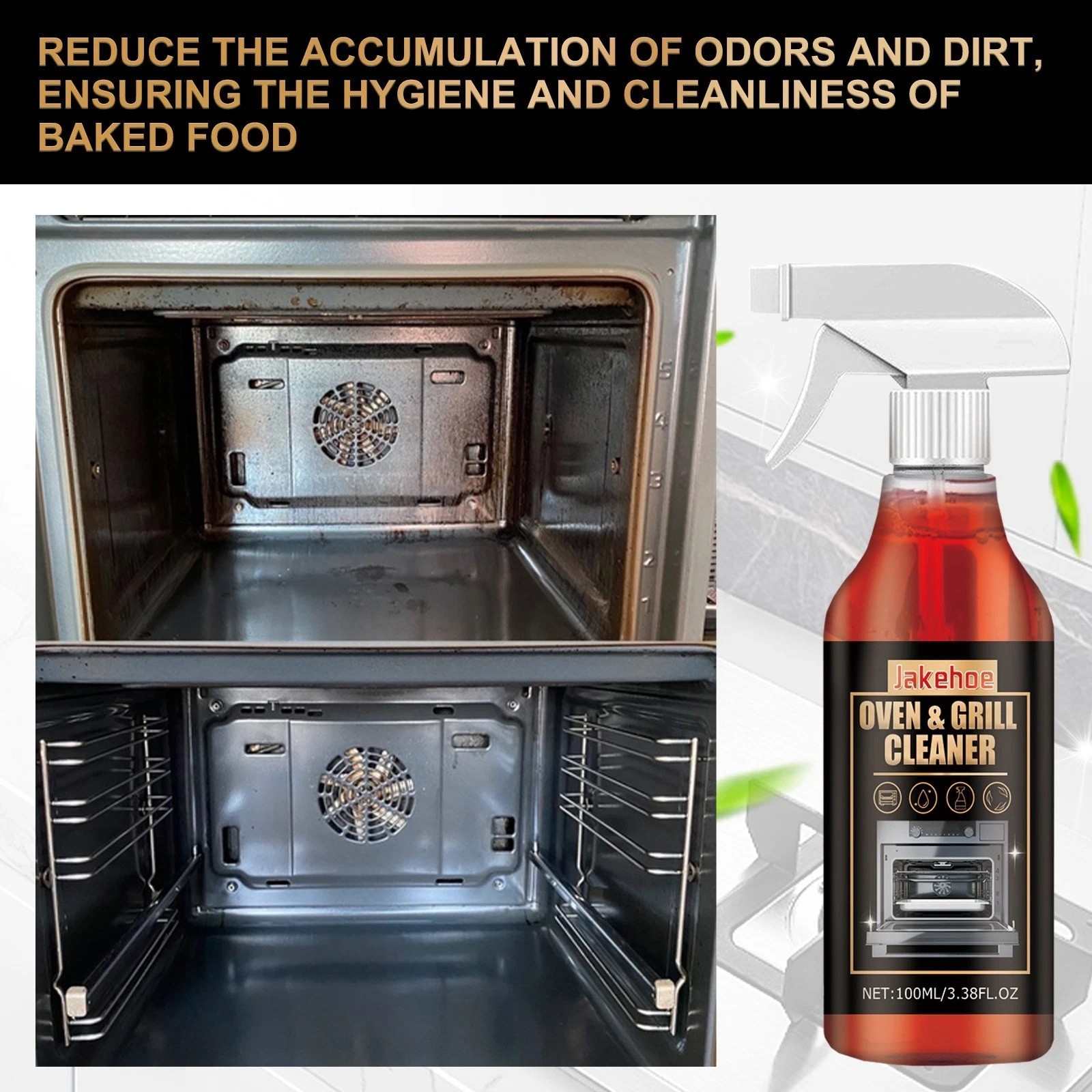 1~5x Oven & Grill Cleaner Spray, Professional Oven and Grill Cleaner 100ml