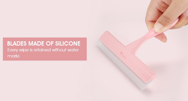 5″ Silicone Shower Squeegee for Glass Doors & Car Windows – Small & Mini Size