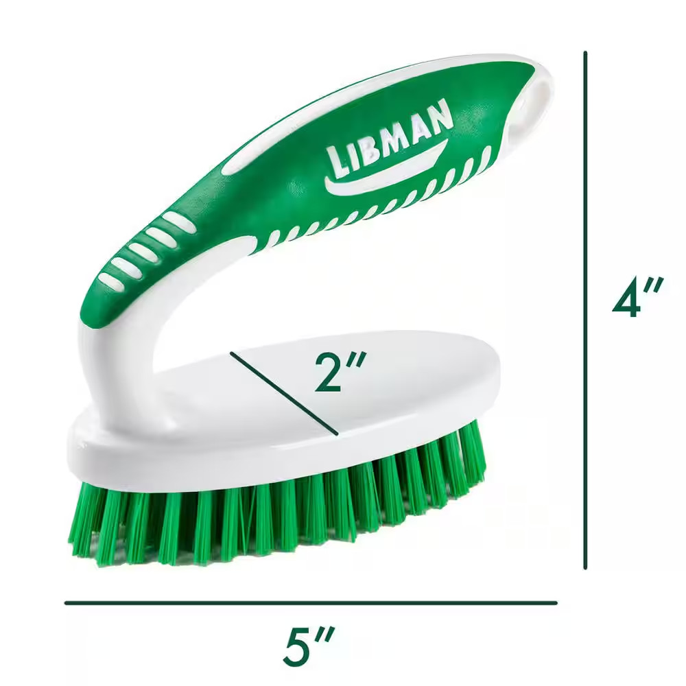 Small Space Scrub Brush with 32 oz Spray Bottle Heavy Duty Grout Corner Cleaner