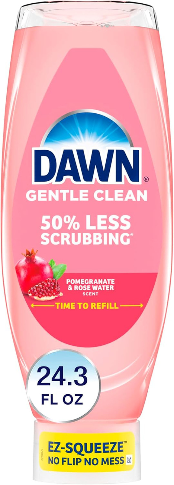 Dawn Gentle Clean EZ-Squeeze Dish Soap, Pomegranate Rose Water Scent 24.3 Fl Oz