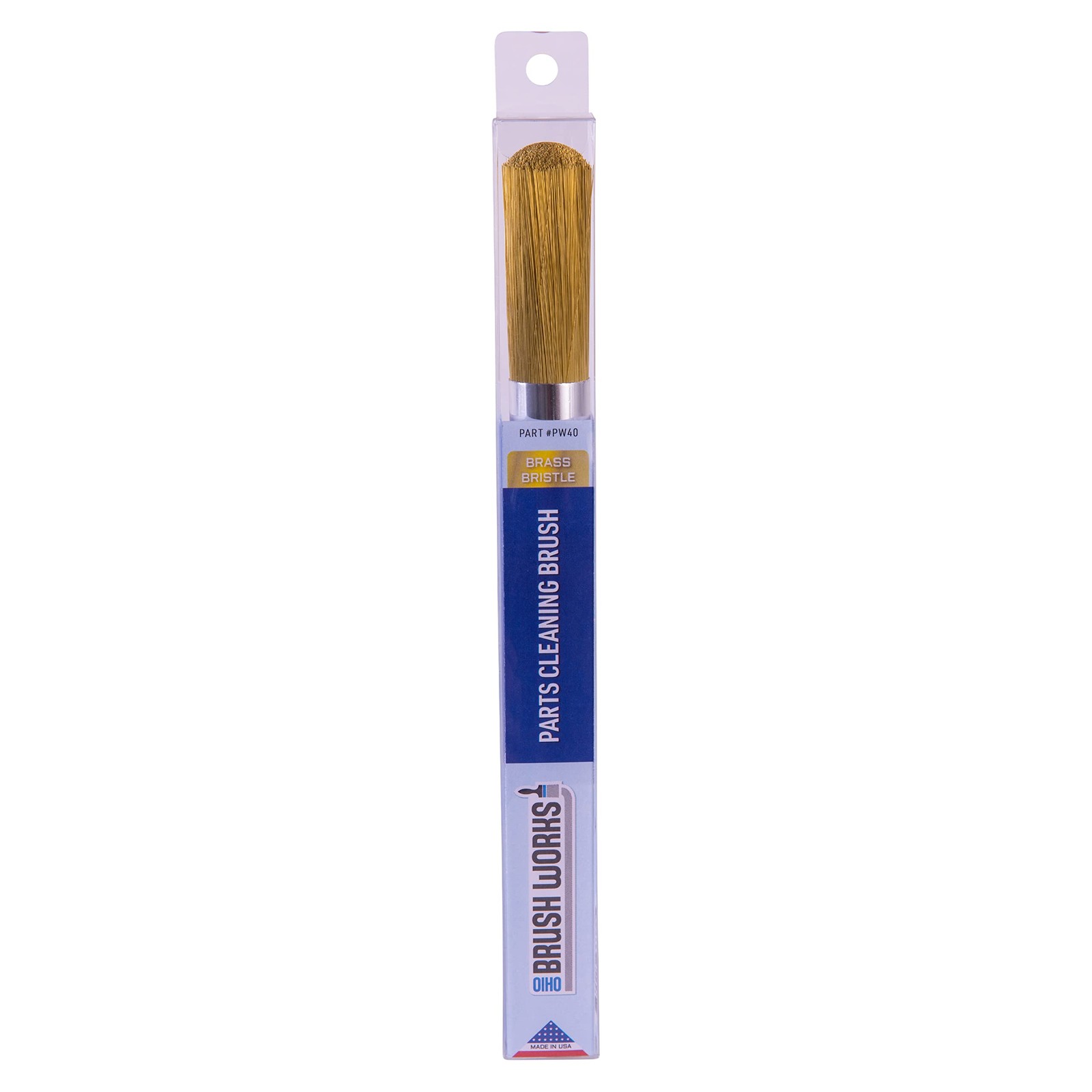 Parts Cleaning Brush, Handmade, Home and Auto Use, Solid Ergonomic Wood Handle,