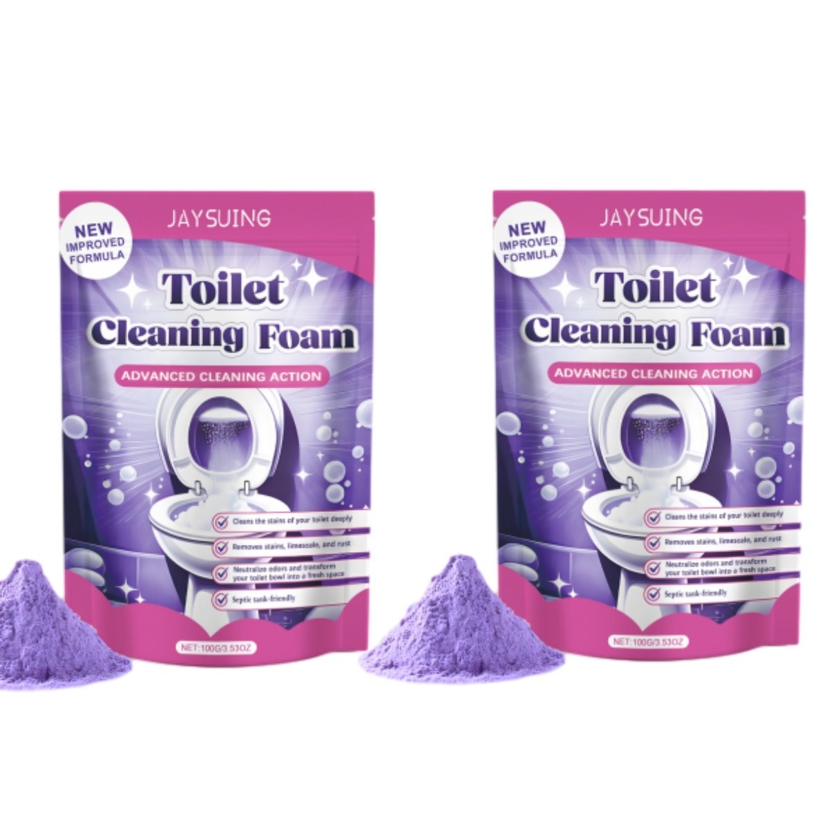 1/2/3 Bags 100g Fizzclean Toilet Foam Cleaner, Insta-Action Fizzclean Foam Clean