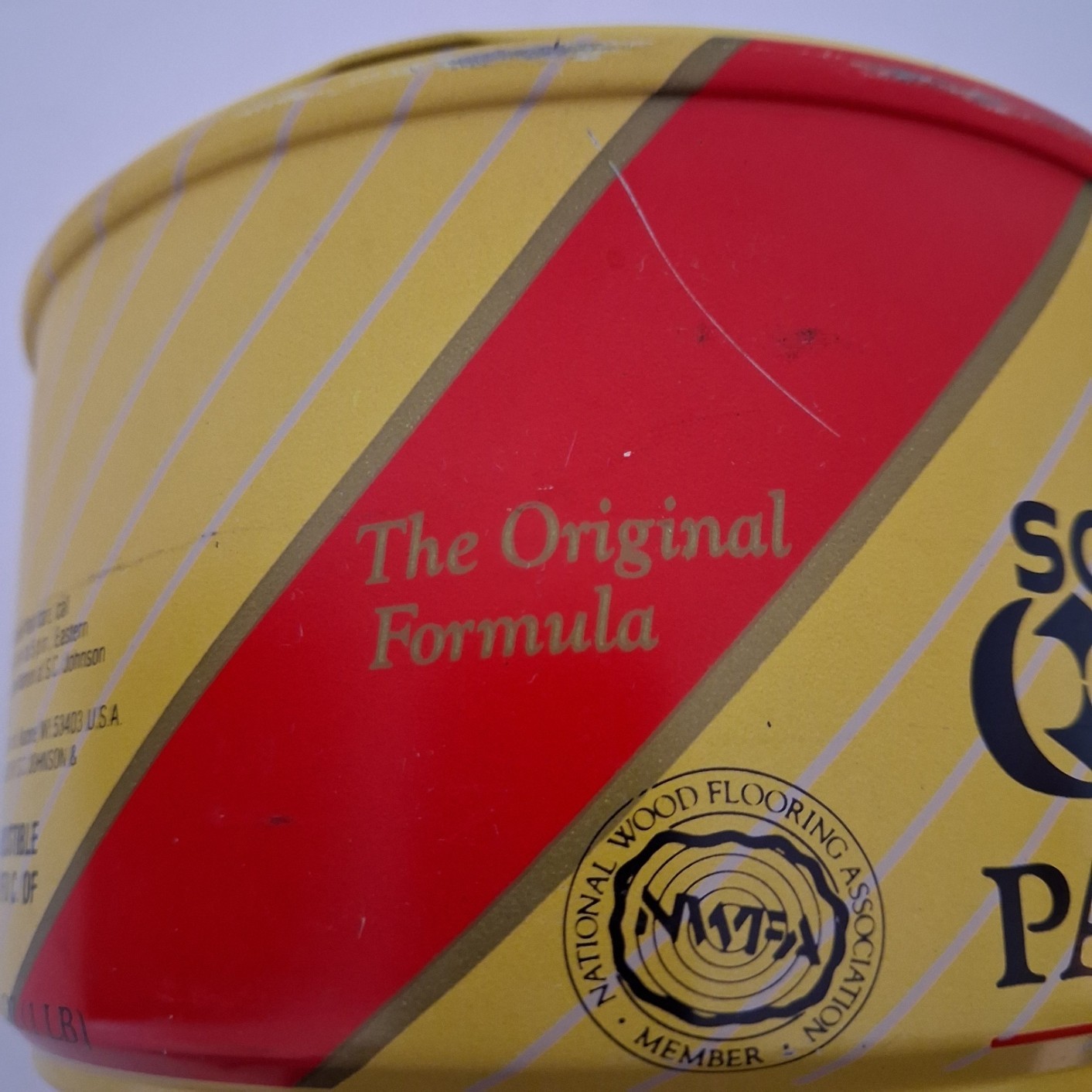 Vintage SC Johnson Wood Paste Wax 1 lb Original Formula Near Full 1 lb 2.1 oz