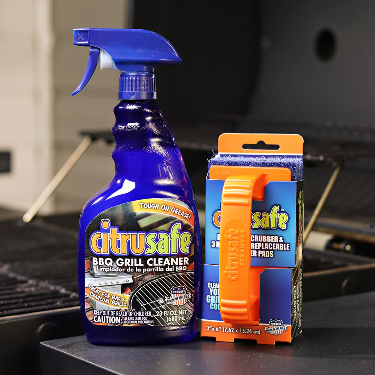 CitruSafe BBQ Grill Cleaner 3 Pack 23oz Grate Degreaser Spray, 3 Pack