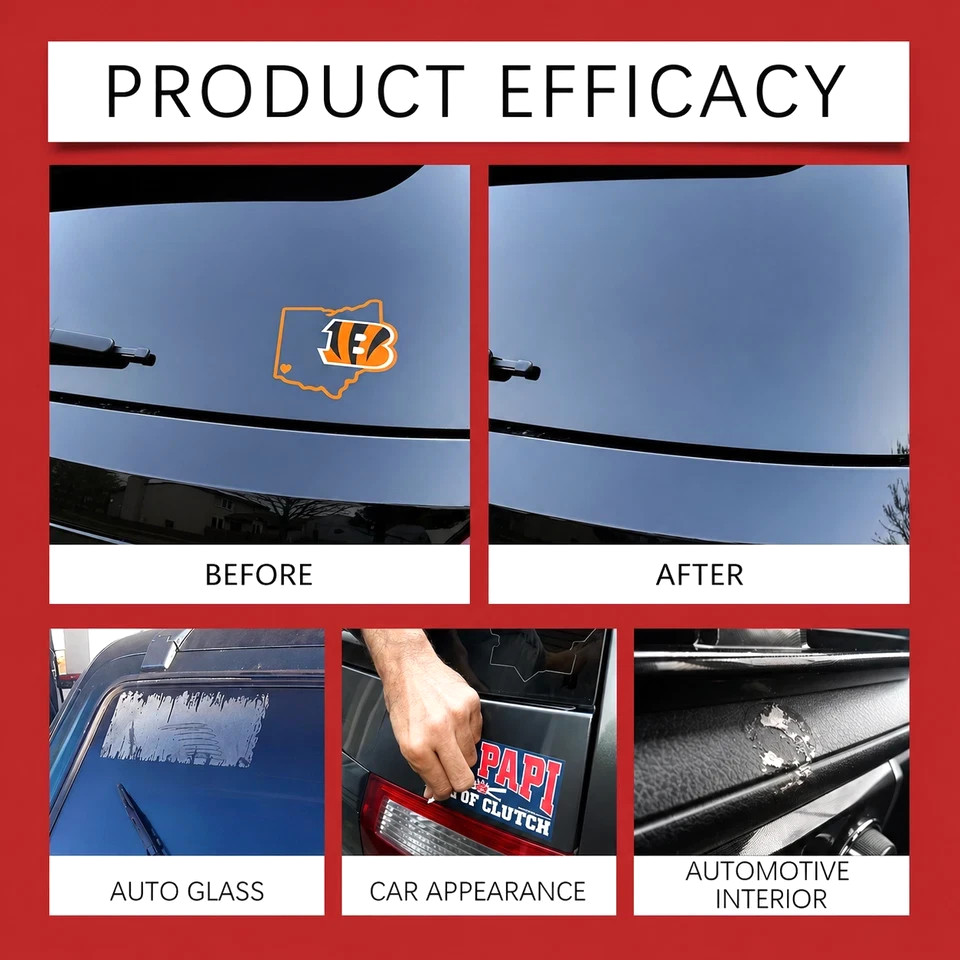 Powerful Automotive Adhesive Remover Spray Dissolves Sticky Tap Glue Decal Resid