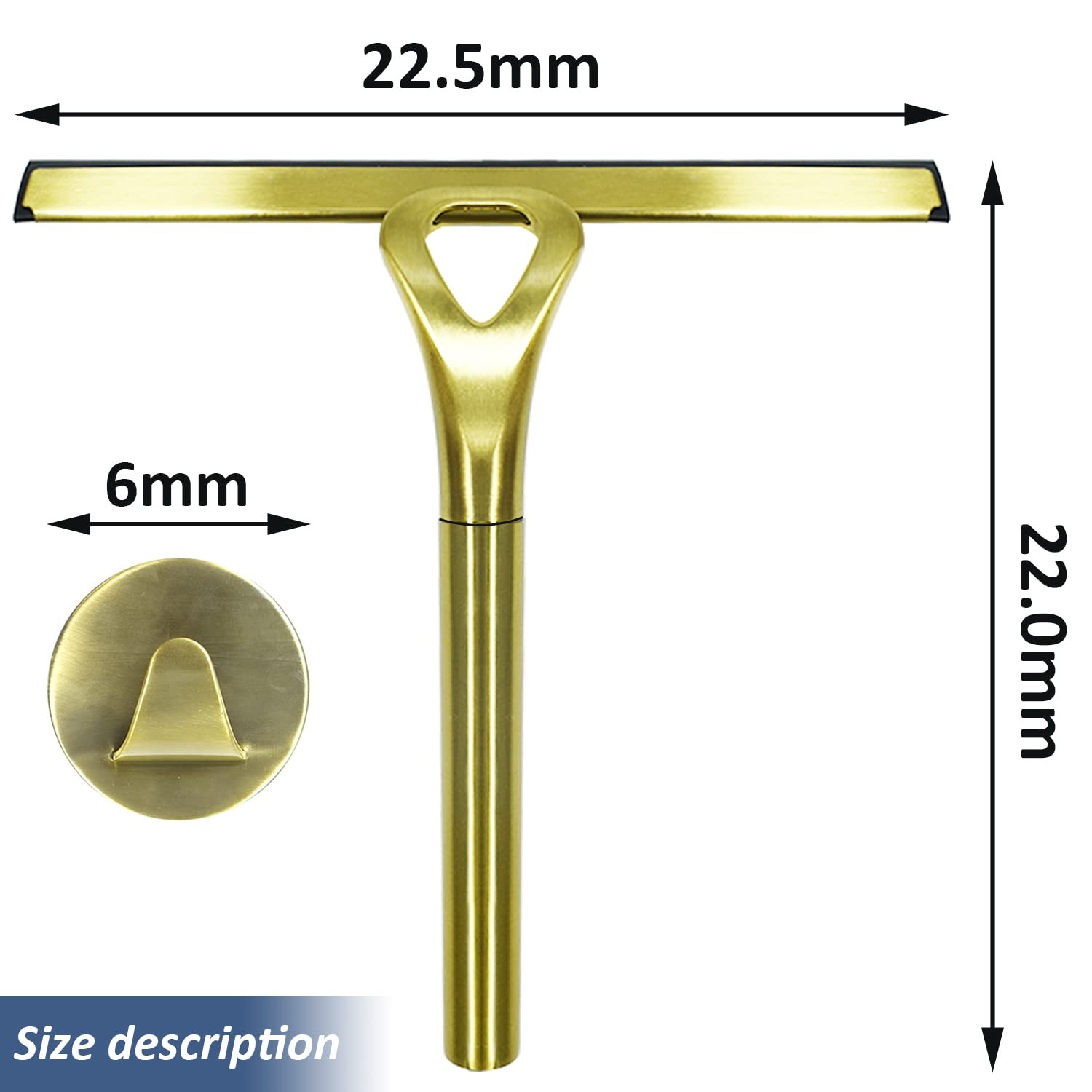 HomDSim Stainless Steel Shower Squeegees All-Purpose Mirror/Window/Glass Wipe…