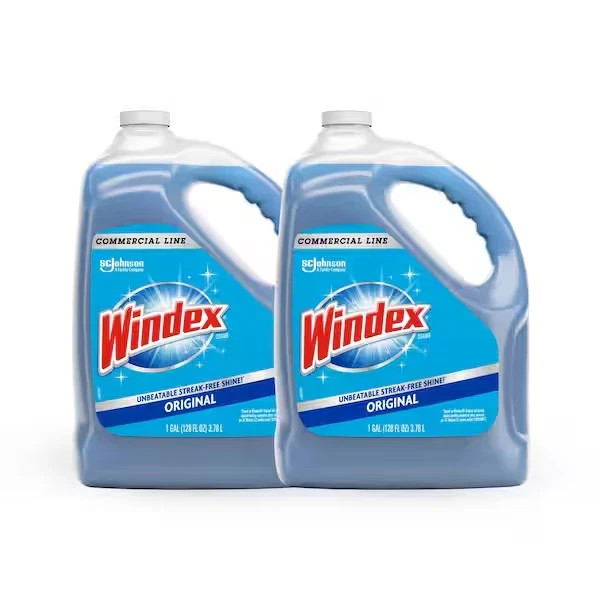 2 Pack – Windex 128 oz. Commercial Original Glass Cleaner Refill