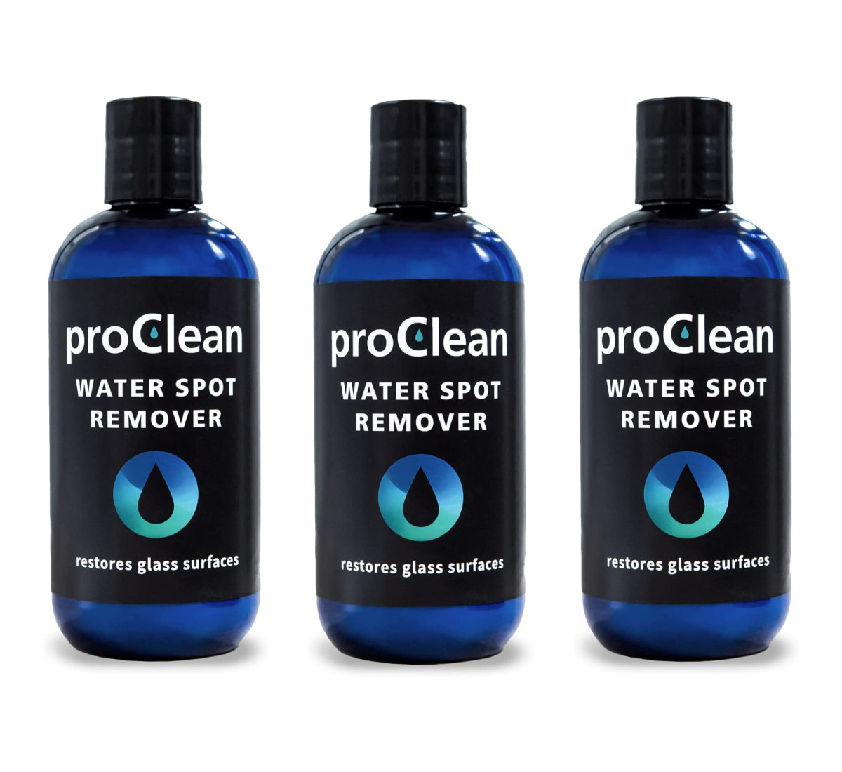 3 PCK – ProClean Water Stain Remover for Glass, Shower Door Cleaner & Car Window