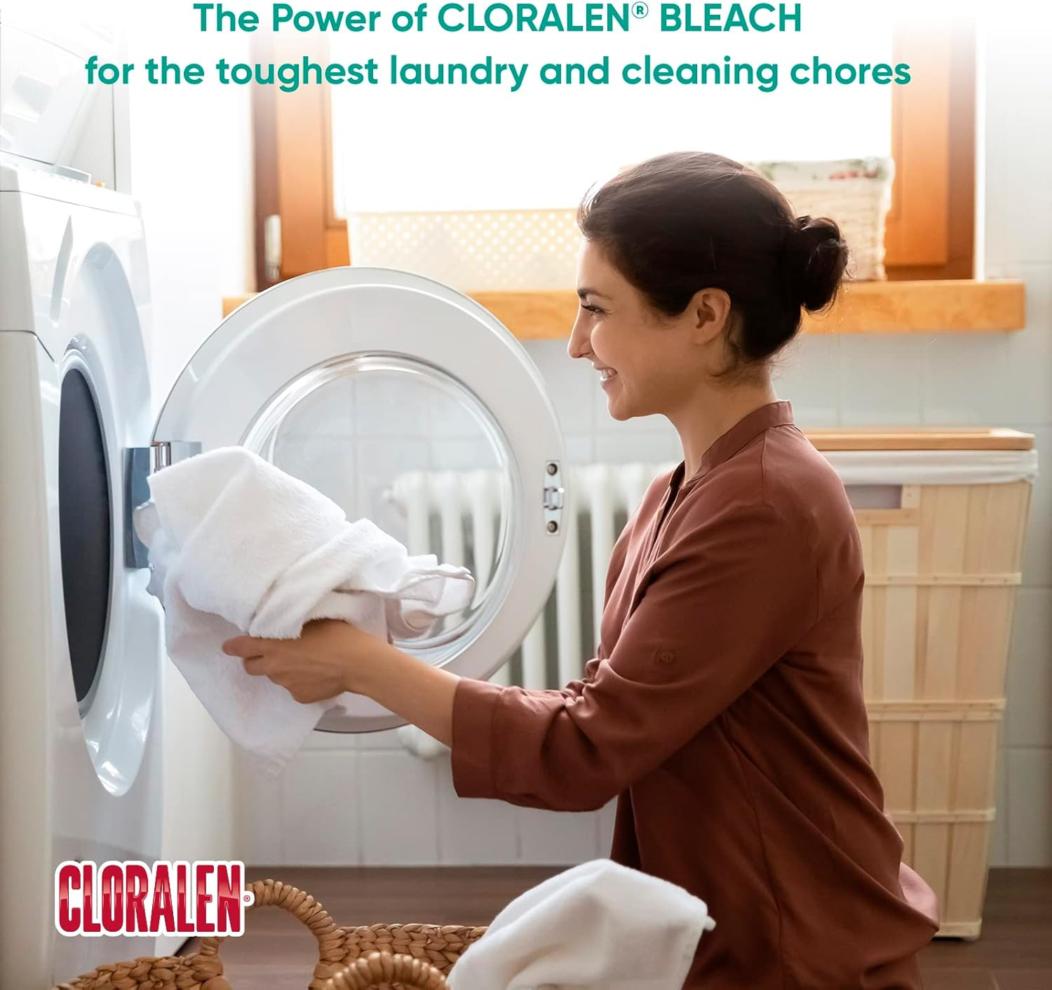 Household Cleaning Liquid Bleach – 32.12 fl oz – 3-in-1 Multipurpose Cleaner for