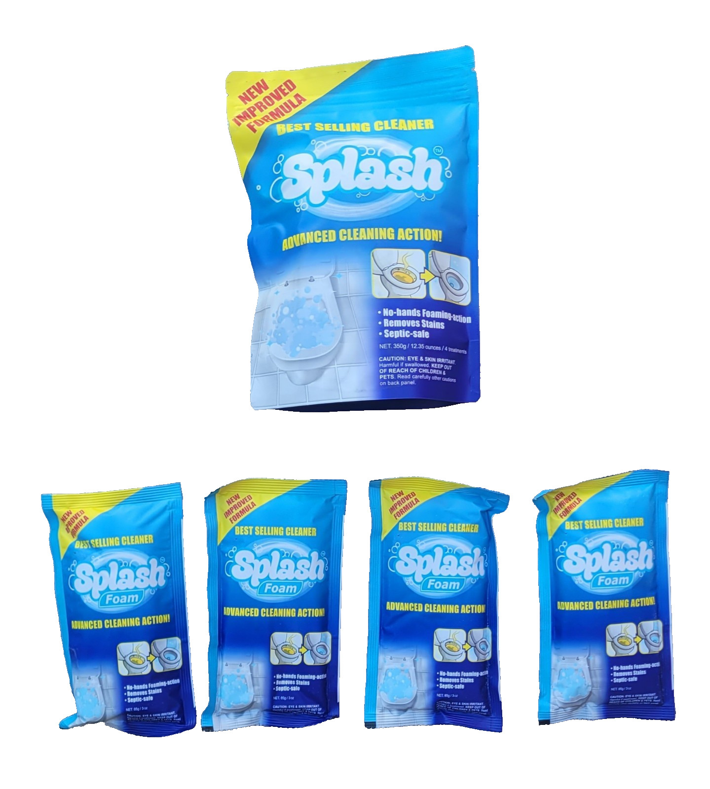 Splash Toilet Cleaner – Self Activating Cleaning Toilet Cleaning, 4 Treatments