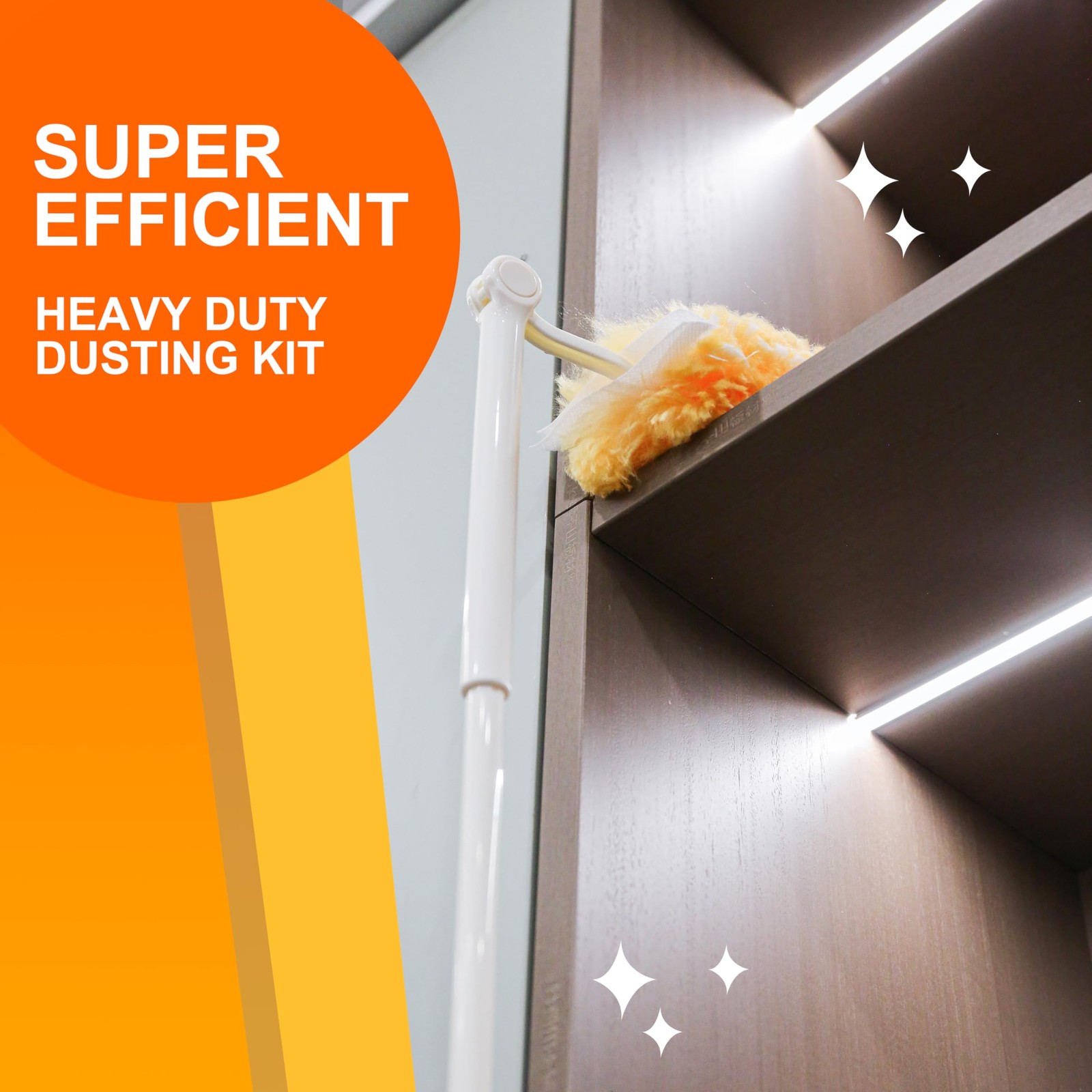 Duster Refills for Swiffer 100 Count with 1 Handle Heavy Duty 4XMicrofiber 360°