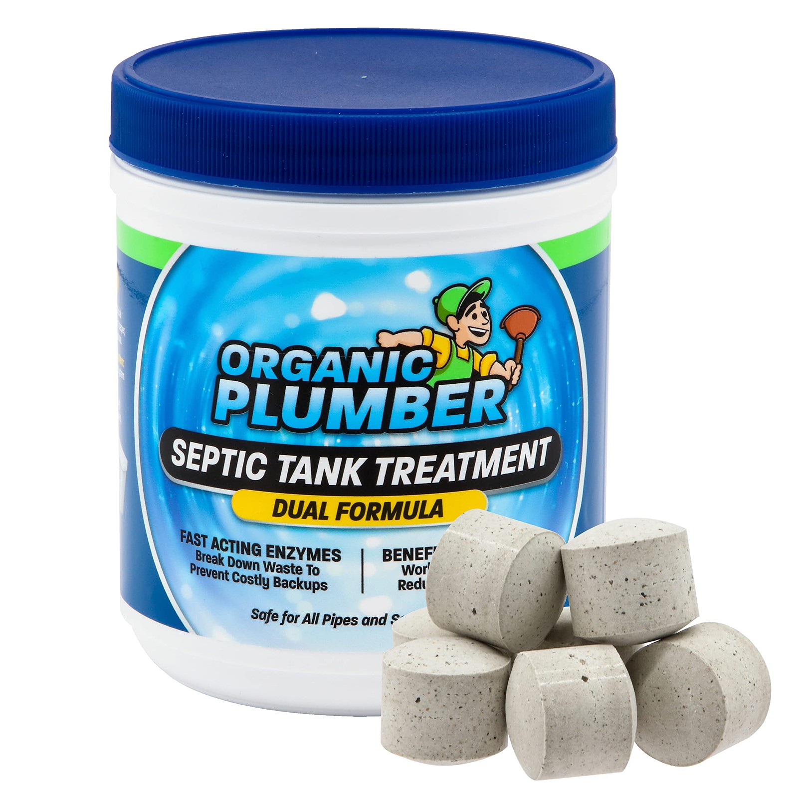 Septic Tank Cleaner Treatment, Bacteria x Natural Enzyme Flushable Bio Tabs, …