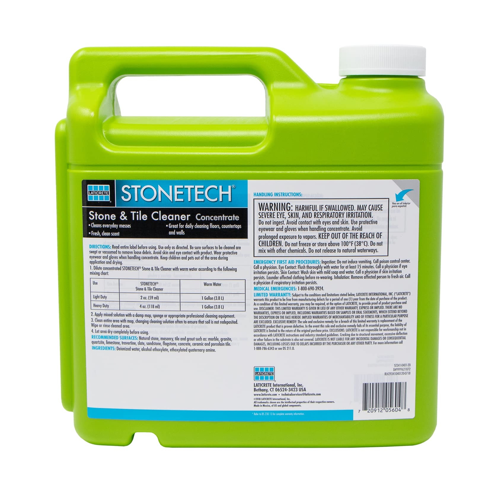 StoneTech Stone and Tile Cleaner 128 Fl Oz pH Neutral Daily Cleaner Fresh Scent