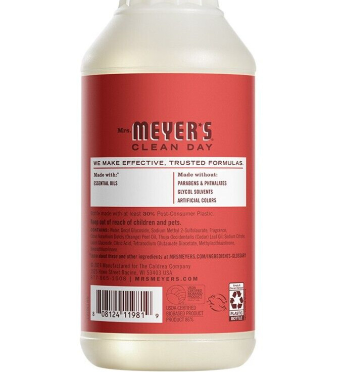 (2) MRS. MEYER’S Limited Edition TOMATO VINE Multi-Surface Cleaner (16 oz each)