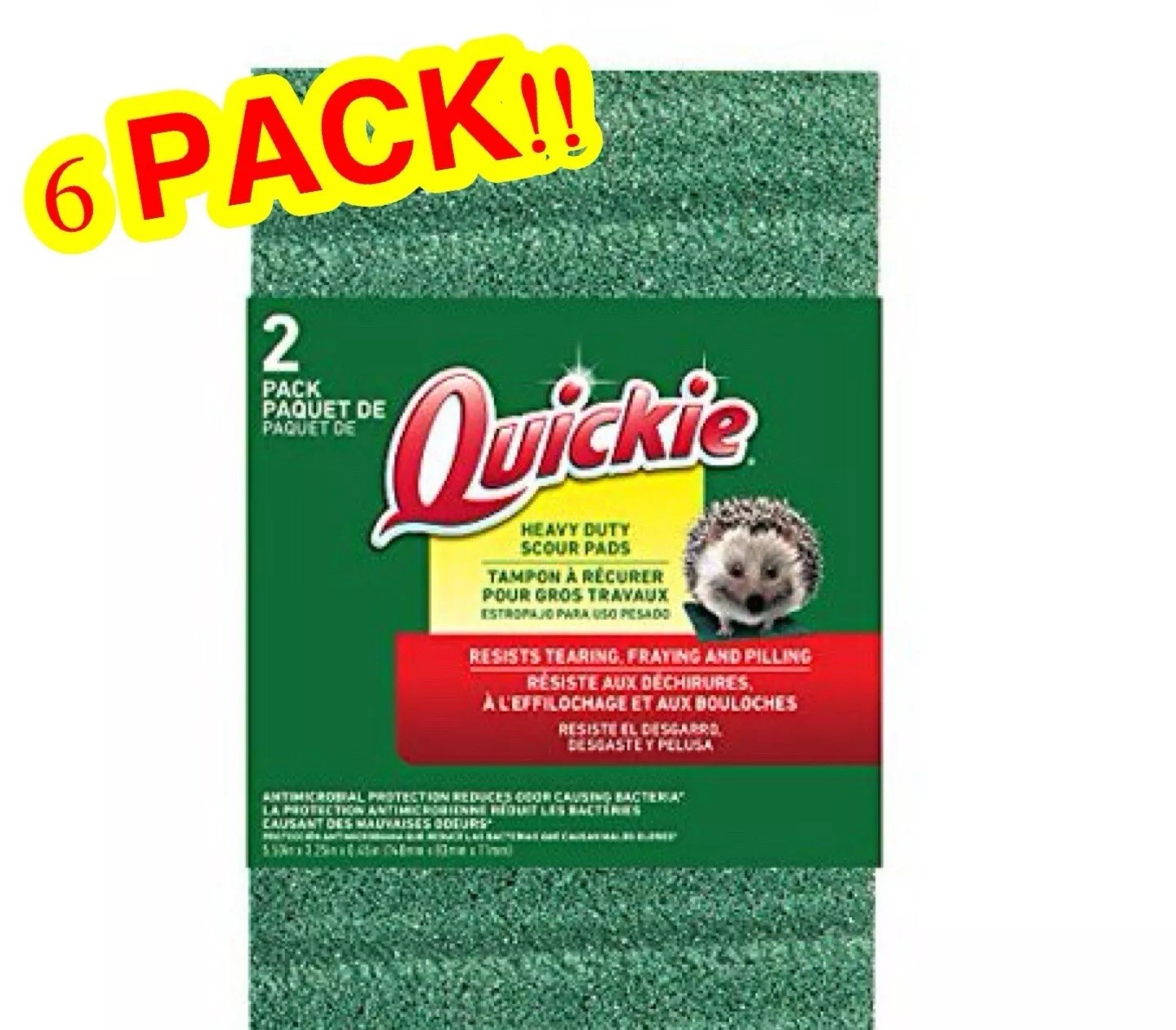 Quickie (6 PACK) Heavy-Duty Scour Pads