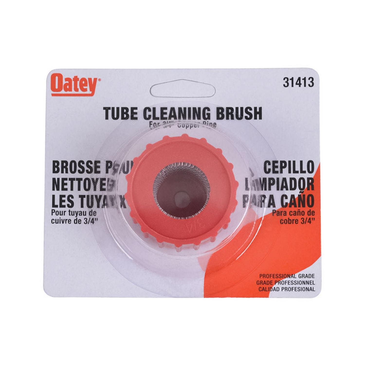Oatey 31413 Red Hard Bright Tempered Steel Tube Cleaning Brush 3/4 in.