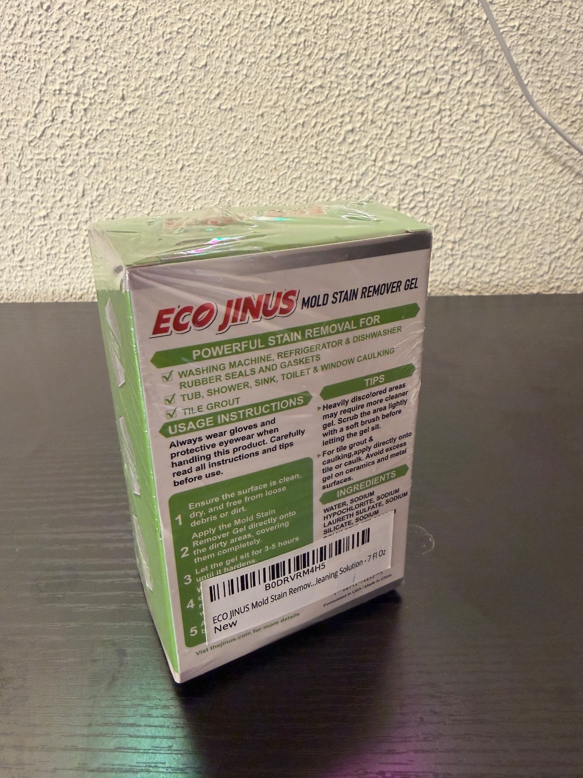 Eco Jinus Mold Stain Remover Gel 7oz , 3 Pack Washing Machine, Rubber Seals