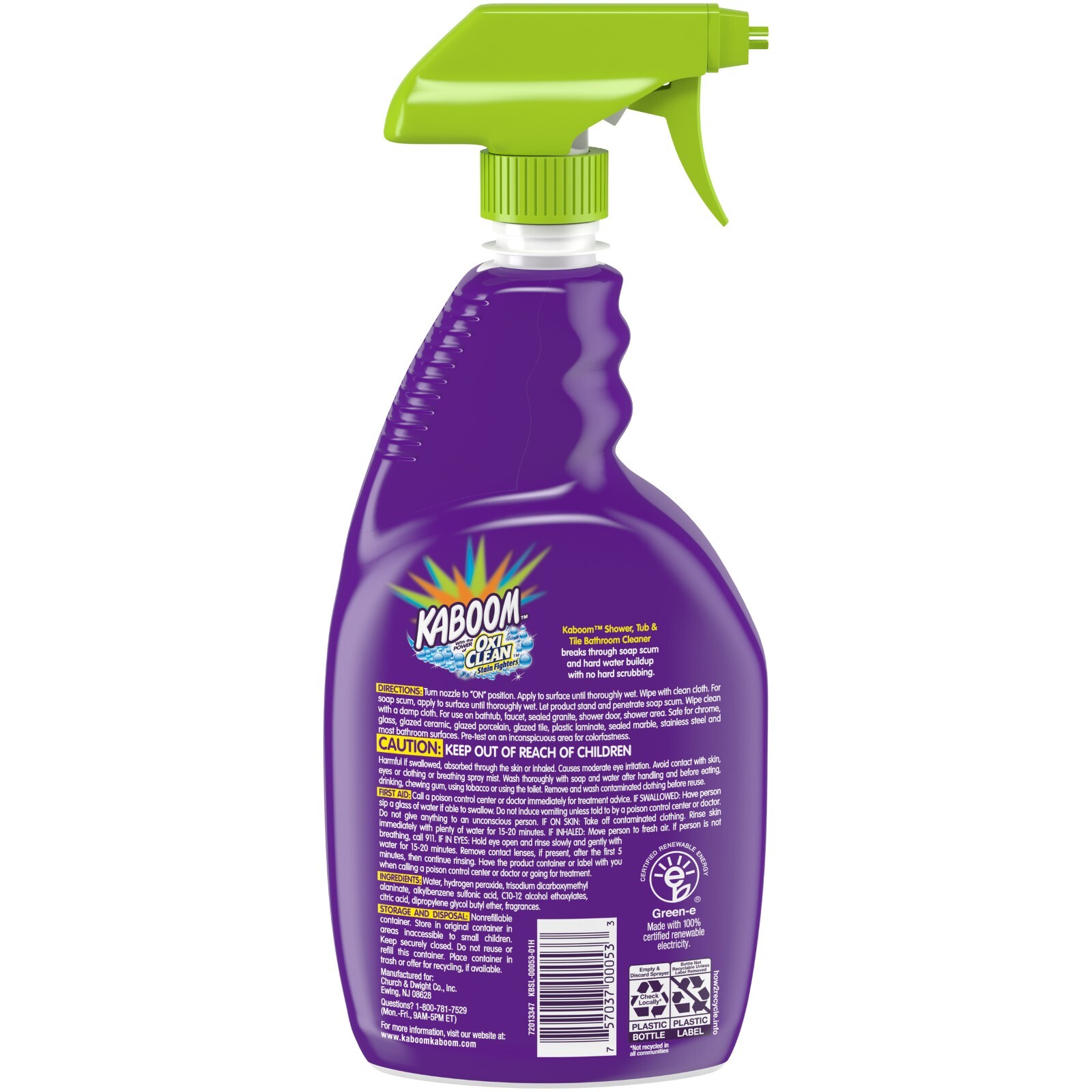 2-Pack OxiClean Soap Scum, Crime & Stain fighter Bathroom Clean From Kaboom-32oz