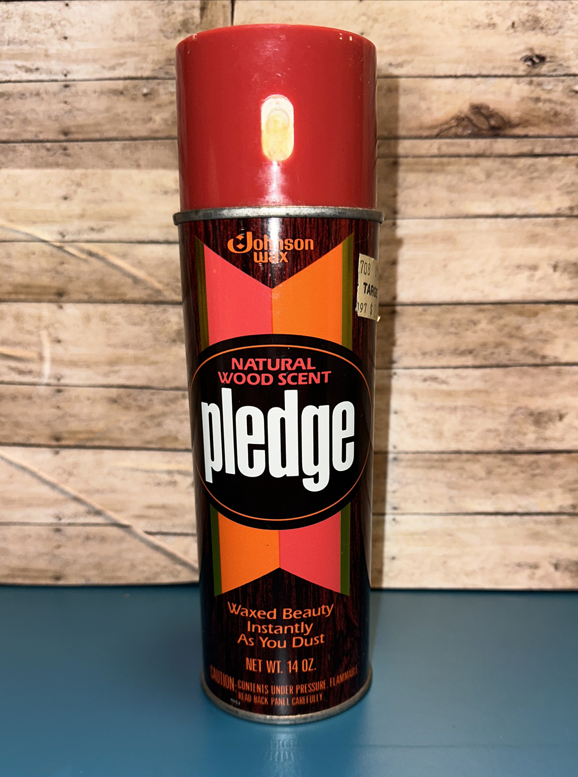 Johnson wax Pledge Furniture Wax Dust Clean Spray Can VTG 70s 1979 TV movie prop