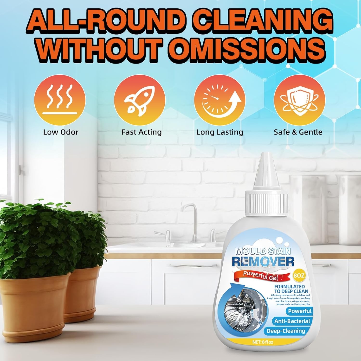 Home Remover Gel Deep Cleaning Cleaner Gel Washing Machine Bathroom Kitchen Tile