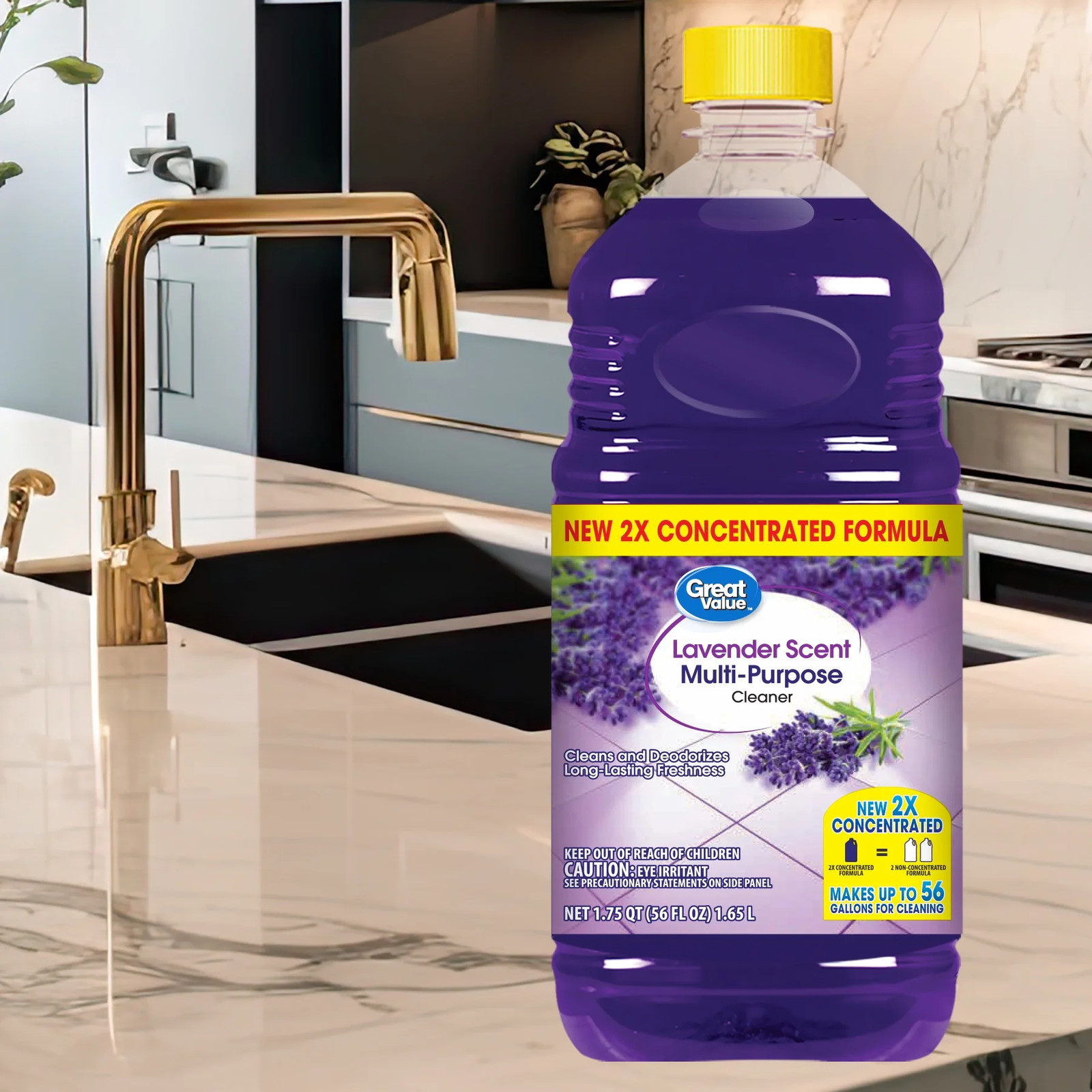 (3 pack) Concentrated Multi Purpose Cleaner, Lavender Scent, 56 fl oz