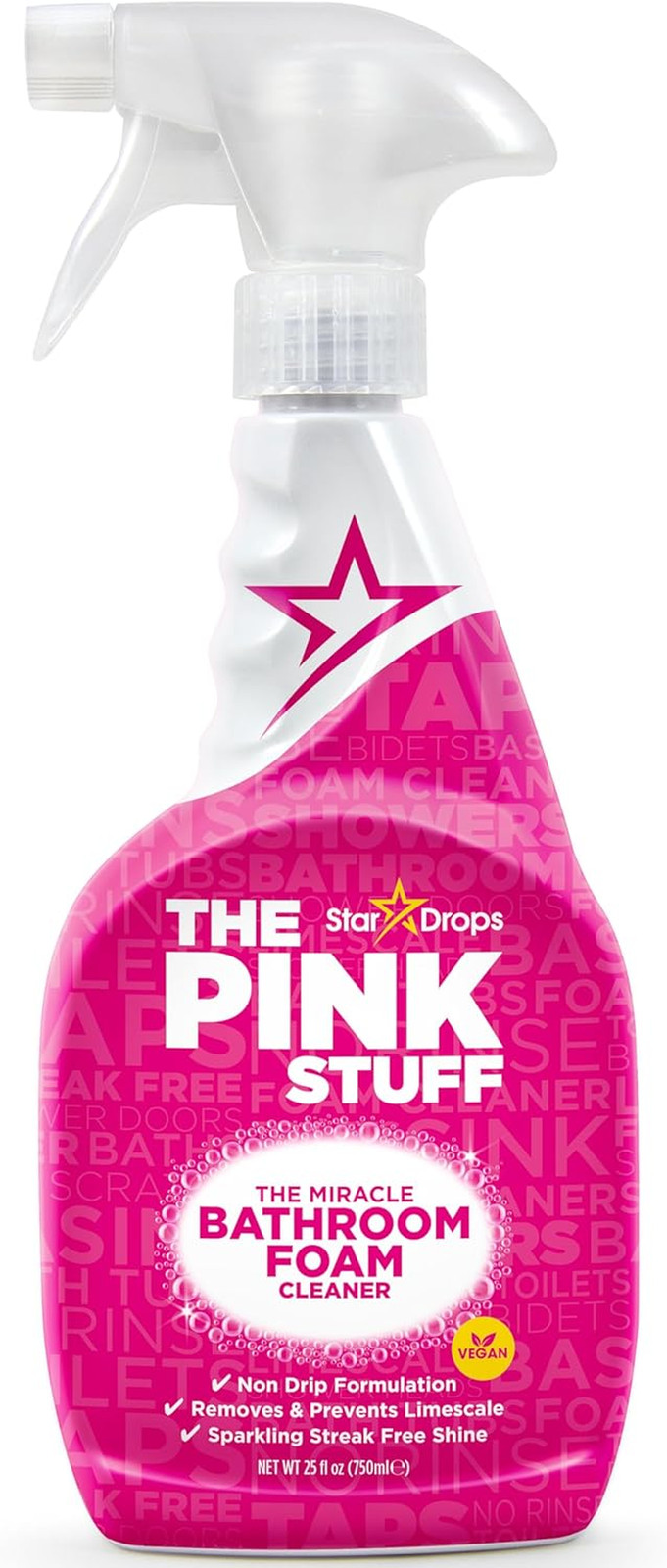 – The Pink Stuff – Miracle Bathroom Foam Cleaner 750ml – Baths, Tiles, Soap Scum