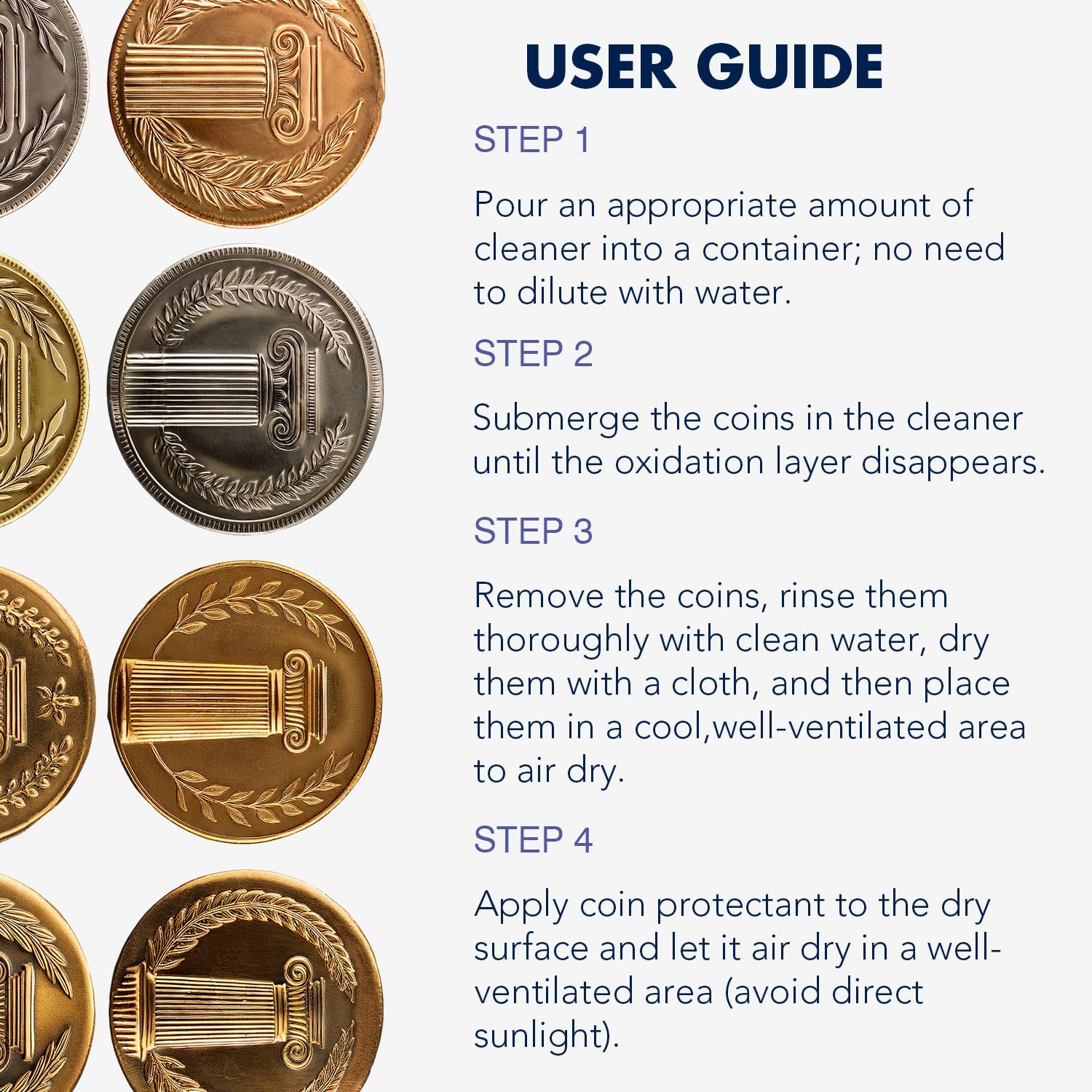 2Pcs Coin Cleaner and Protector Kit, Coin Cleaner for Collectors, Instant Ste…