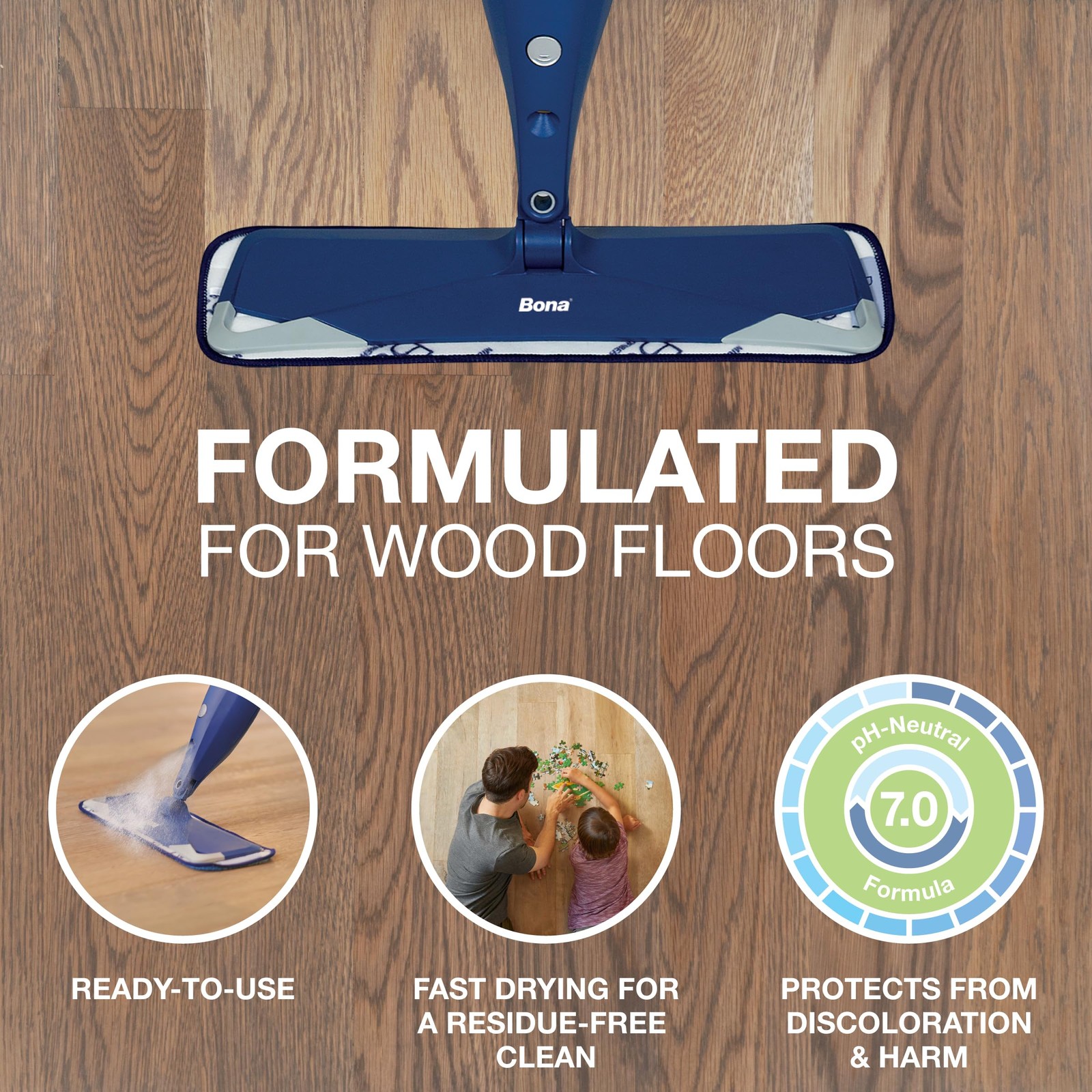 Bona Hardwood Floor Cleaner Refill – 128 fl oz 128 Fl Oz (Pack of 1),