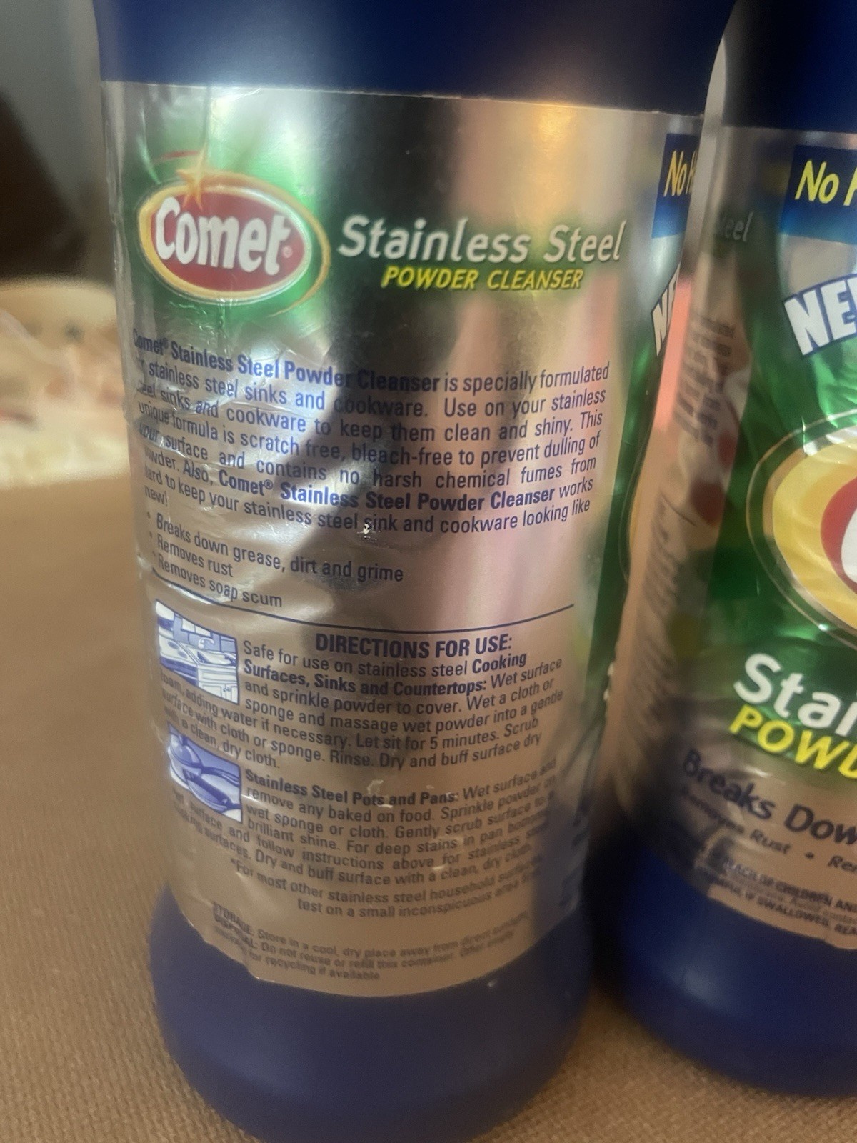 2 New Comet Stainless Steel Powder Cleanser 17 oz.