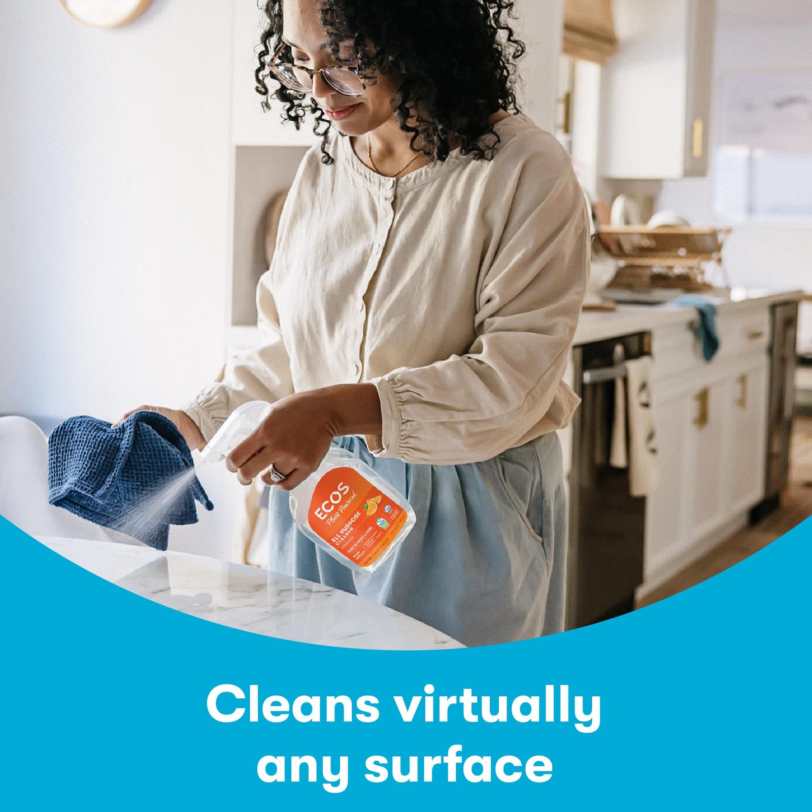 Plant-Based Multi-Surface Cleaner Spray, No Harsh Chemicals – For Counters, G…