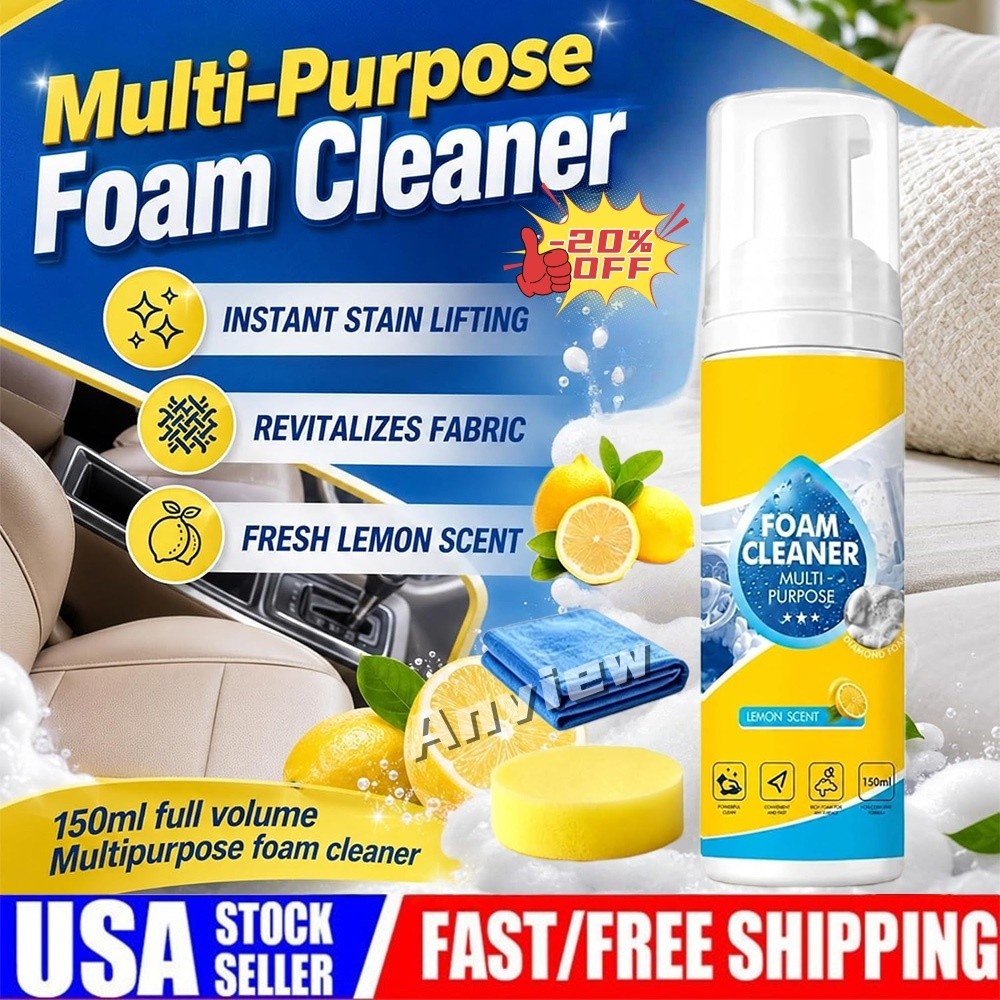 Multi-Enzyme Foam Cleaner,All-Purpose Deep Cleaning Spray For Car,Kitchen,Sofa