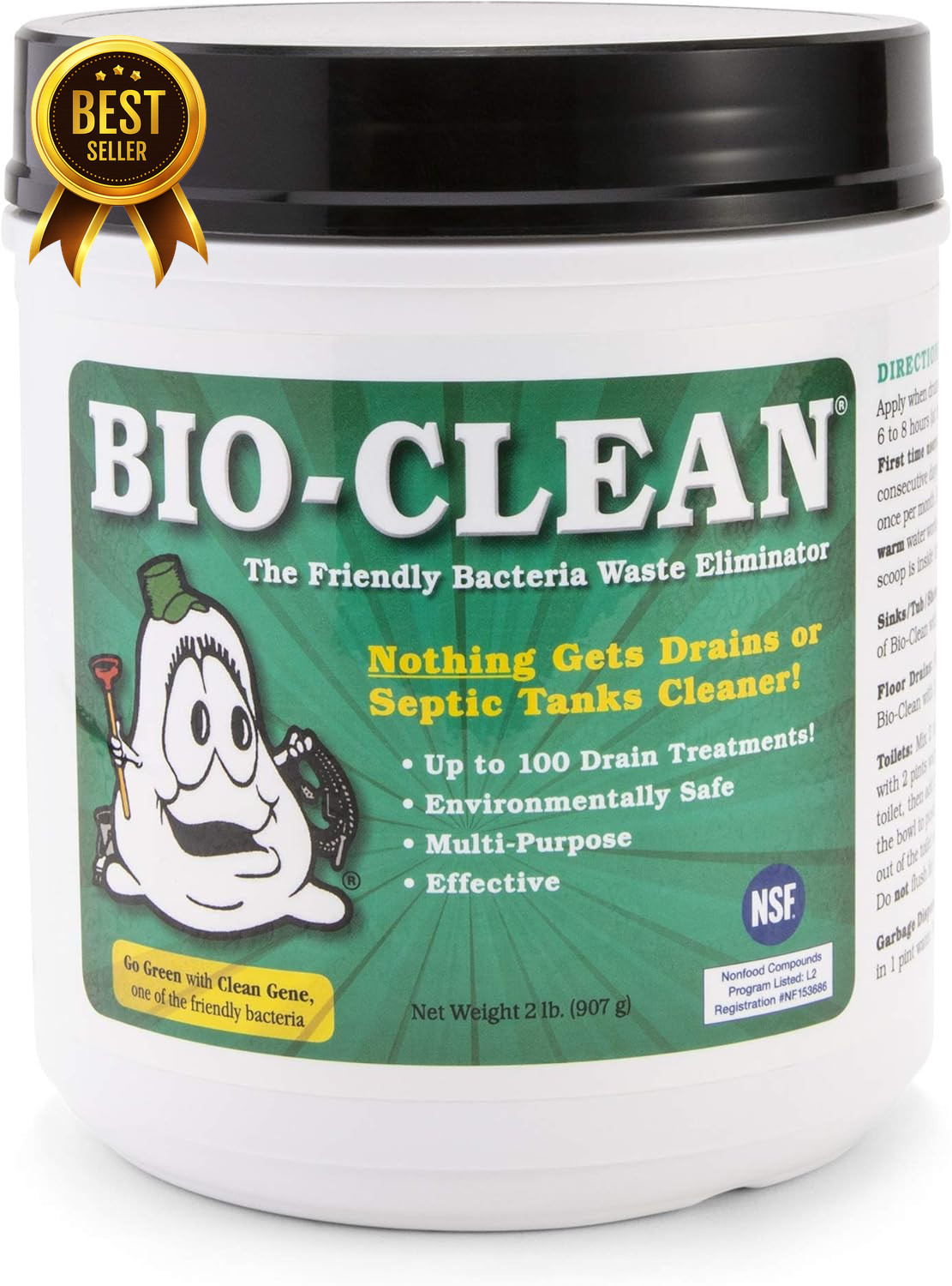 Septic Drain Cleaner Treatment for Grease Traps & Pipes Natural System Cleaner