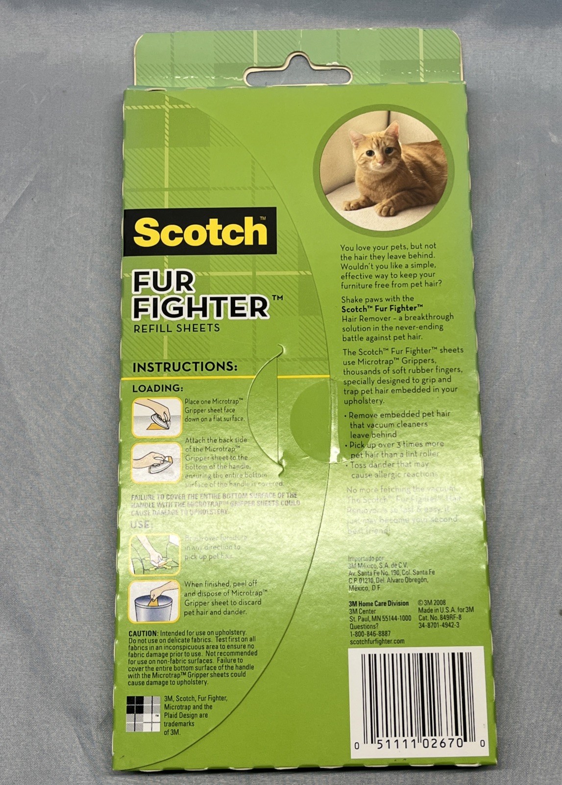Scotch Fur Fighter 8 Refill Sheets NEW 3M Dog Cat for upholstery