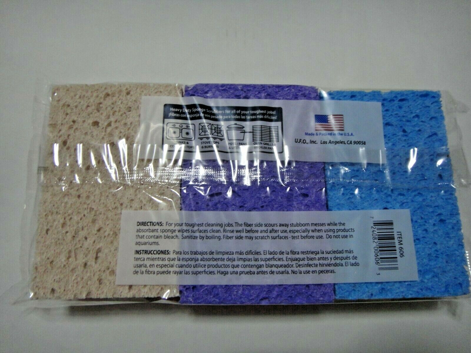 12 Pcs Cellulose Sponges & Sponge Scrubbers 2.75″ x 4.5″ US Seller