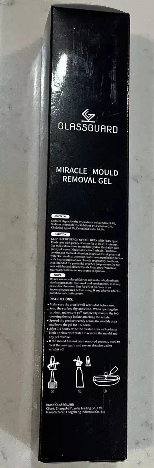 Glassguard Miracle Mould Removal Gel 8.8 fl oz 250 ml EXP. 2027/01/21