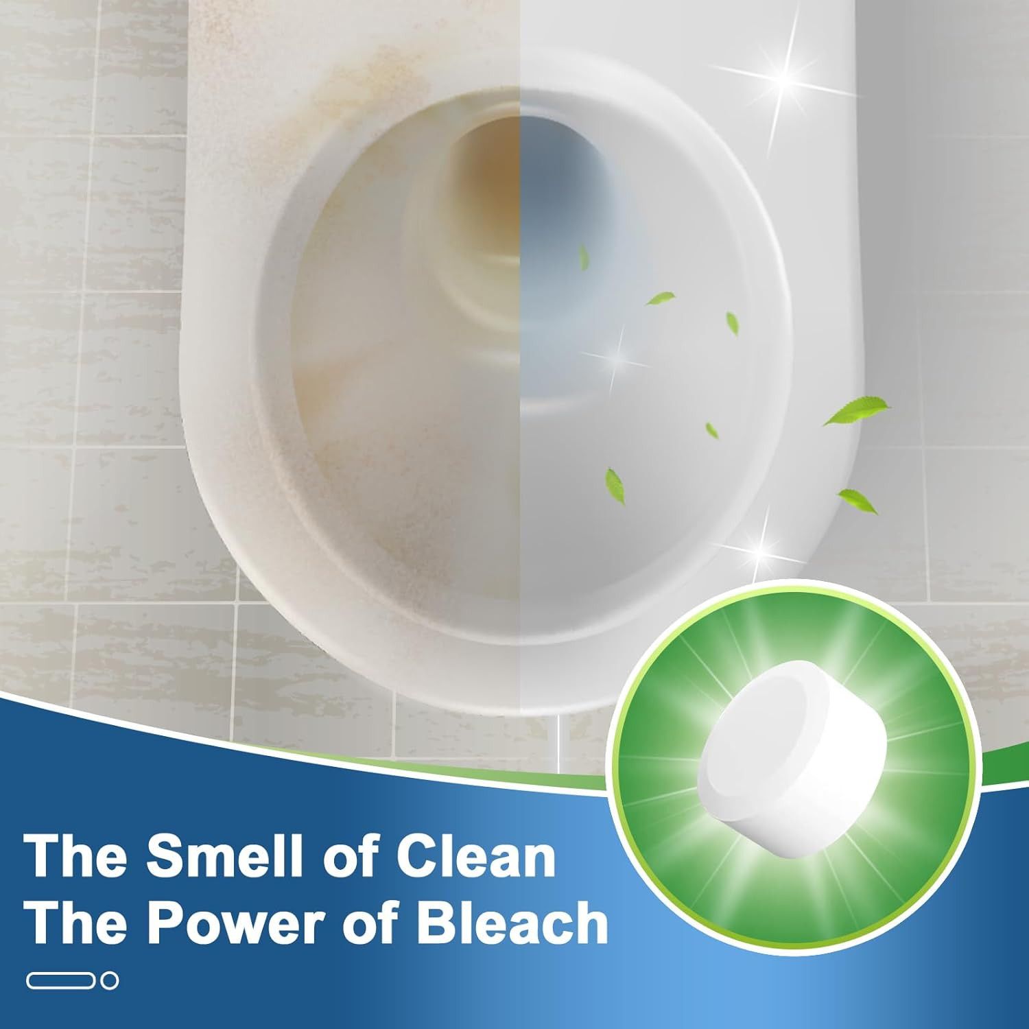 Toilet Bowl Cleaner Tablets with Bleach 12 PACK Powerful Formula to Eliminate Li