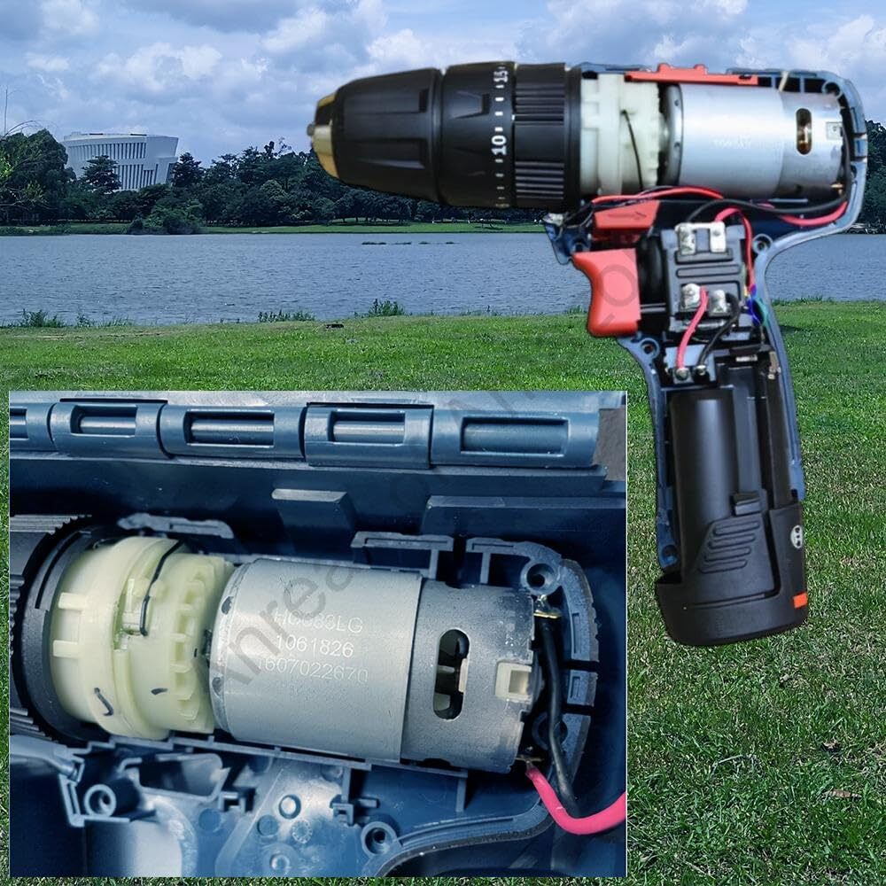 RS550 Motor 10.8V 15 Teeth 25000RPM Replacement for Cordless Drill DIY Tool
