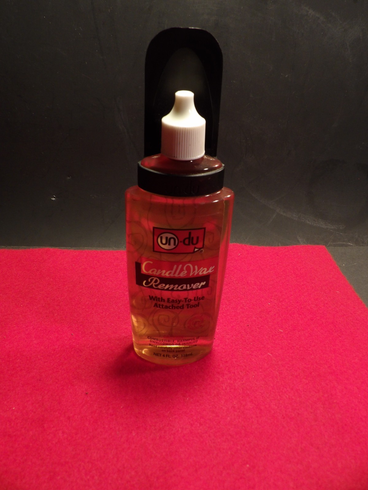 Un-du Candle Wax Remover Liquid Stain Remover Attached Scrubber Tool Crayon