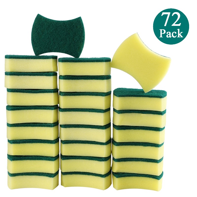 72/48 Esponjas de doble cara Scou Pads Esponjas multiusos para fregar platos