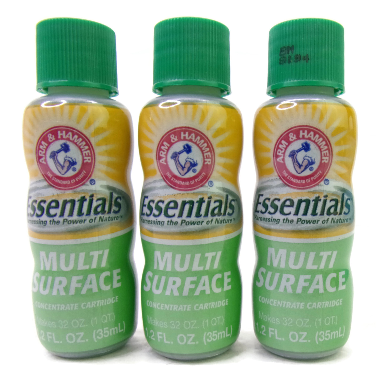 Lot Of 3 Arm & Hammer Essentials Multi Surface Cleaner Refills 1.2 Fl Oz Each