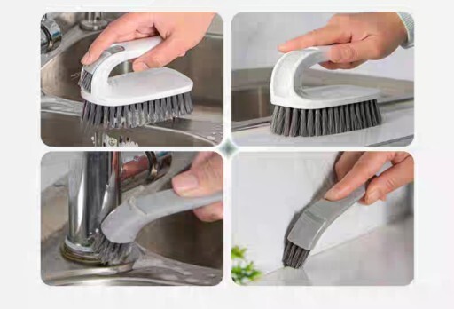 1pc Heavy Duty Plastic 2 in 1 Scrub Brush For Cleaning Bathroom Kitchen