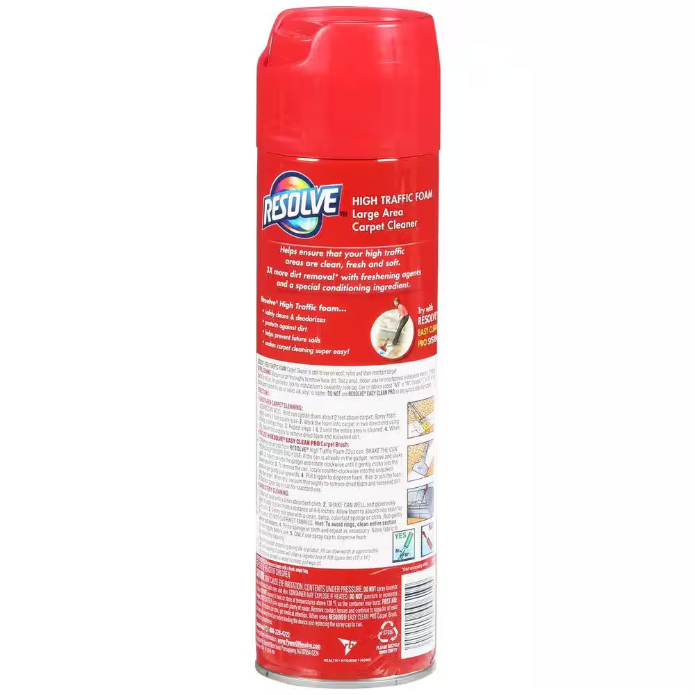 22 oz. High Traffic Foam Carpet Cleaner Removes Tough Stains (3-Pack) NEW