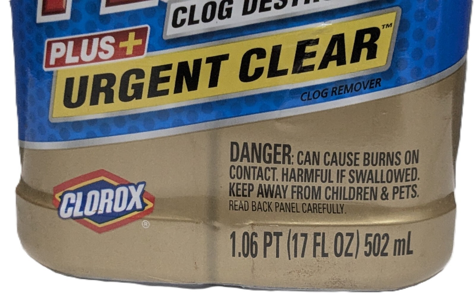 Liquid Plumr Urgent Clear 17 Oz. Pro-Strength Liquid Drain Cleaner 3 ACTION!