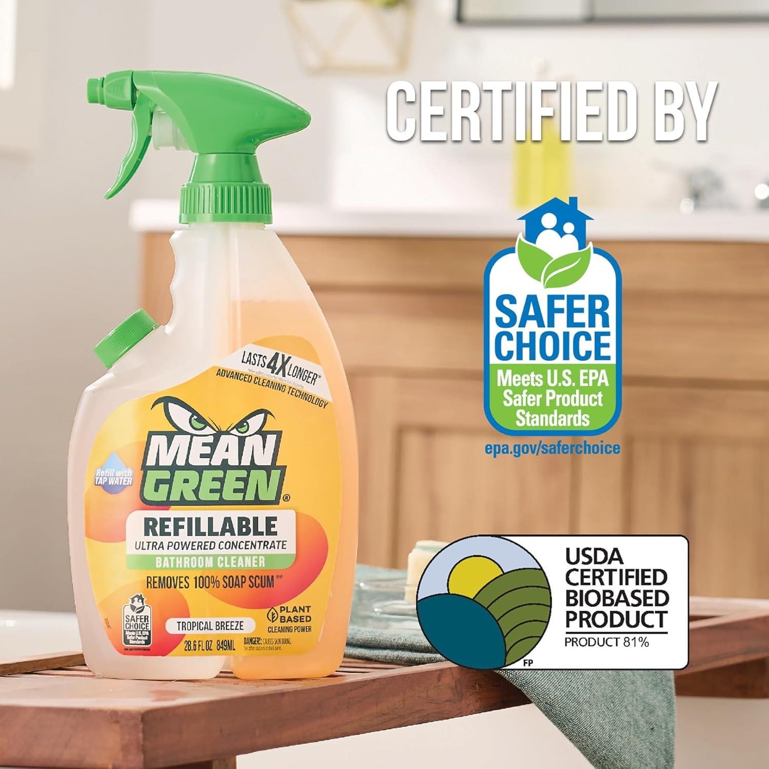 Mean Green Refillable Bathroom Cleaner Concentrate, 14.3 oz – 396269