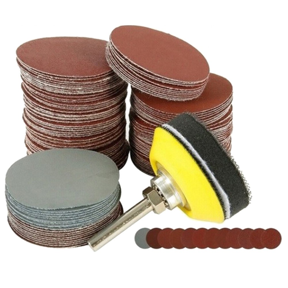 100 Pcs Buffer Sanding Drill Attachment Sandpaper Sheet Cleaning Emery Papers